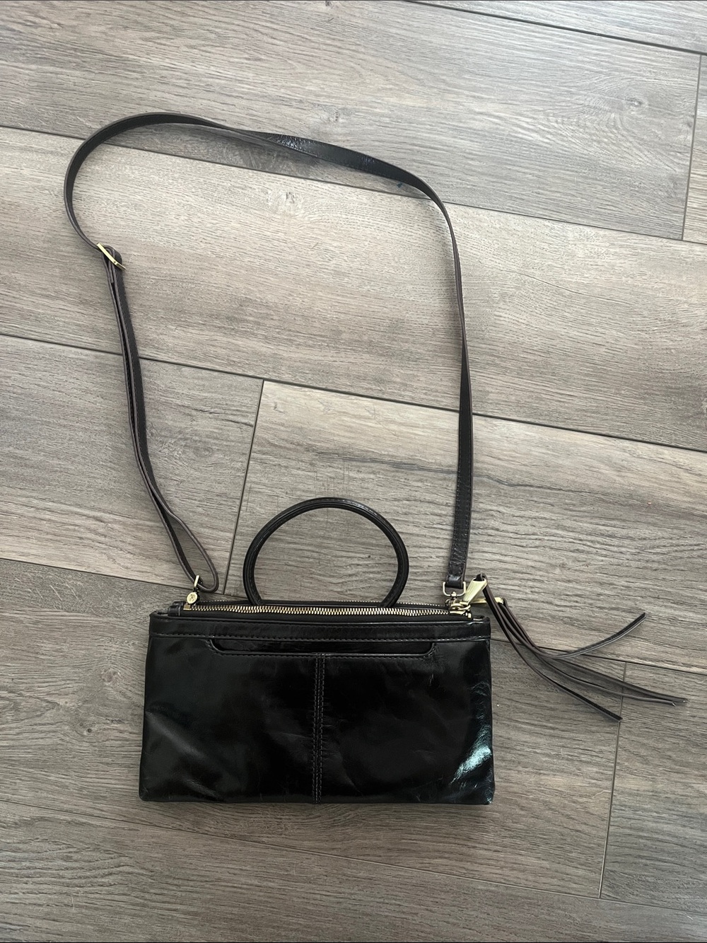 Black Hobo Sable Crossbody Bag
